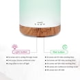 thumbnail image 5 of Sesnes 4 Timers & Safe Auto off Humidifier 300ml Oil Diffuser with Santal Diffuser Oil, Wood Grain Mint Green, 5 of 11