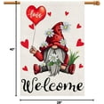 thumbnail image 2 of Valentines Day House Flag 28×40 Inch Double Sided for Outside Love Gnomes Farmhouse Rustic Seasonal Yard Decoration DF170-28, 2 of 2