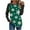 Green, variant on Women's Top,Long Sleeve Round Neck Solid Color