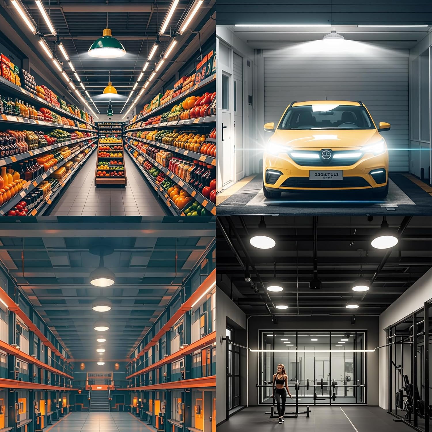 dephen 120W Motion Sensor LED Light Bulb with E39 Extender & E26 Adaptor, 18600Lm 5700K High Bay UFO Bulb, Equivalent 400W MH/HPS,Garage Ceiling Light Bulb for Wherehouse Gym Workshop,IP64,UL-Listed