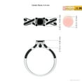 thumbnail image 3 of ANGARA Natural Princess-Cut Enhanced Black Diamond Crossover Engagement Ring in Platinum for Women (Size-4.4mm) | April Birthstone, Anniversary, Jewelry Gift for Women | Enhanced Black Diamond Ring, 3 of 9