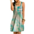 thumbnail image 3 of Vestido corto Vestido plisado sin mangas con estampado Tie-Dye, Azul, XL Sweethay AP002087-04, 3 of 7