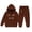 1#Coffee, variant on Toddler Girls Cartoon Cat Print Hoodie Sweatpants Outfits Sweatsuits, Sizes 2-3T