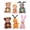 Multicolor, variant on Sleeping Doll, Orange Adorable Vinyl Animal Figure with Lifelike Sleeping Face, Mini Collectible Decor for Desk, Shelf, Car Interior, Gift