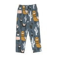 thumbnail image 4 of Balery Llama and Cactus print Women's Pajama Pants,Ultra Lightweight Pjs,Lounge Pant-X-Large, 4 of 9