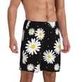 thumbnail image 2 of Pofeuu Daisies Flowers Print Men's Soft Woven Elastic Waistband Sleep Pajama Short-3X-Large, 2 of 6