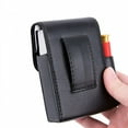 thumbnail image 4 of AOMRCOL 2026 New Leather Cigarette Case,Cigarette Holder with Pu Leather Storage Pouch,Lighter Holder and Name Card Storage Container,Nicotine Pouch Container, 4 of 6