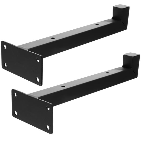 FRCOLOR 2 Pcs Bookshelf Support Bracket Floating Large Wall Shelves Black