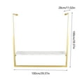 thumbnail image 2 of Gold Wall Mounted Clothing Display Rack Metal U-Shaped Garment Hanging Shelf, 2 of 11