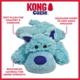 thumbnail image 2 of KONG® Cozie™ Plush Dog Toy with Squeaker, Baily the Blue Dog, Medium, 2 of 5