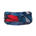 thumbnail image 2 of Lsque Red And Blue Leaves Pattern Sweatbands Sports Headband for Men & Women - Moisture Wicking Athletic Cotton Terry Cloth Sweatband for Tennis, Basketball, Running, 2 of 9
