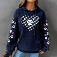 thumbnail image 2 of Enjoytime Long Sleeve Tops for Woman Oversized Cute Printed Loose Fit Sweatshirts Drawstring Hooded Pockets Casual Women Hoodie Tops, 2 of 4