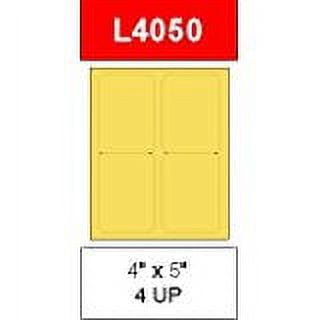 4" x 5" Pastel Yellow Labels for Laser Printers, Inkjet Printers or Copier Machines. (GL4050PY)