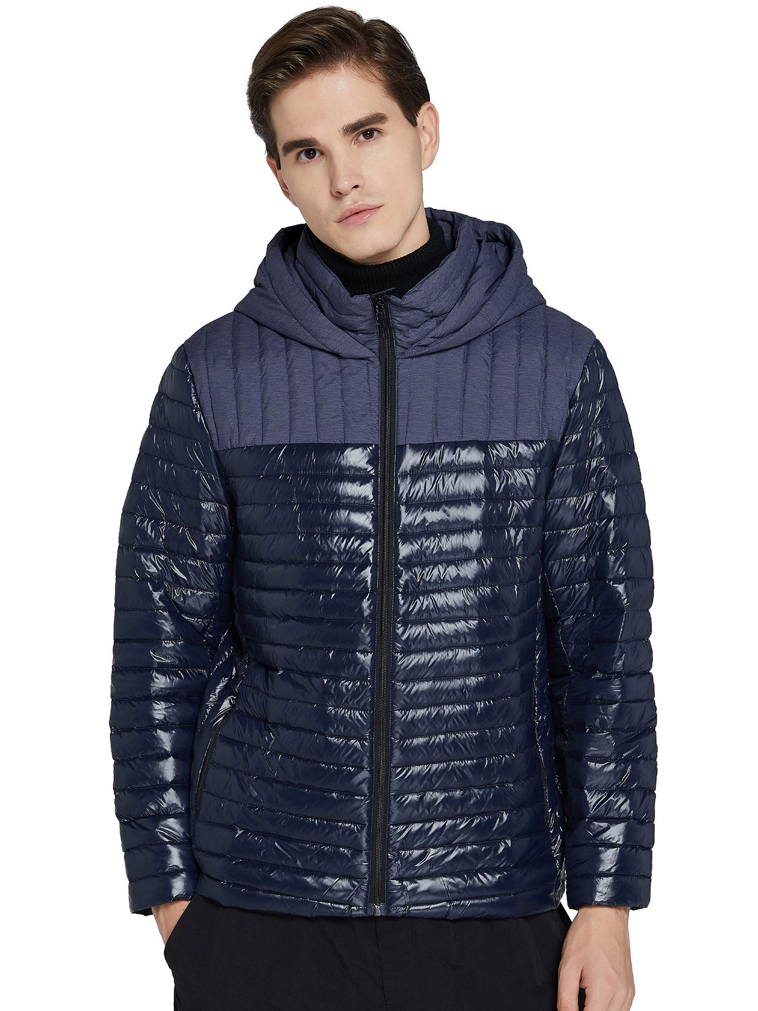 Orolay Men's Long Hooded Winter Down Jacket Warm Puffer Jacket - image 1 of 5