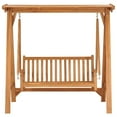 thumbnail image 3 of vidaXL Solid Teak Wood Swing Bench with Multi Colors Cushion Garden Seating, 3 of 14