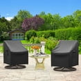 thumbnail image 7 of SUMMIT-Patio Chair Covers, 2 Pack Outdoor Swivel Lounge Chair Cover, Heavy Duty Patio Rocking Chair Covers, Patio Furniture Covers Waterproof, 30" W×34" D×38.5" H, Black, 7 of 7