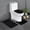 Black, variant on 3 Piece Bathroom Rugs Set Flannel Non-Slip U-Shaped Mat For Toilet Absorbent Soft Bath Mat For Master Bath Kids Guest Suite Beige