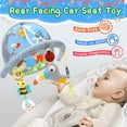 thumbnail image 4 of Ludolm Infant Car Seat Toys for Babies 0-6 Months: Travel Baby Toy for Rear Car Seat, Adjustable Mobile Arch with Music, Sensory Hanging Toy Fits Safety Car Seats, Crib, Stroller, 4 of 6