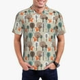 thumbnail image 3 of Balery Squirrels and Trees Printed Men’s Short Sleeve Polo Shirt, Midweight Men's Shirt,Golf Polo shirts -XX-Large, 3 of 9