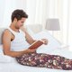 thumbnail image 5 of Balery Skull rock music record Pantalones de pijama para hombre, pijama ultraligero, pantalón de descanso-3X-Large, 5 of 6