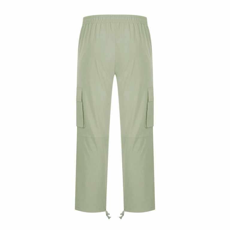 AXXD Men Elastic Waist Pants For Senior Men Solid Casual AXXD Men Elastic Waist Pants For Senior Men Solid Casual
