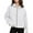 White, variant on Lixiuxyad Trendy Outerwear Coat "Womens' Zippered Pocket Hoodie Sporty & Stylish Loose Fit Gym Sweatshirt For Fitness & Leisure" Black