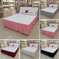 thumbnail image 3 of UHUSE Microfiber Bedding Bed Dust Ruffle Stretch Bed Skirt Hollow Dust Ruffle Valance, 3 of 6