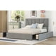 thumbnail image 5 of Cama de plataforma tapizada King Size con cuatro cajones en dos lados, cabecero ajustable, gris (160 * 200 cm) esquí esquí Gafas de esquí, 5 of 5