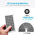 thumbnail image 2 of Rosjoy 1600 puntos de 6 mm, marcadores de escaneo 3D para escáner 3D, puntos de seguimiento y posicionamiento de alta precisión para escaneo 3D (32 hojas), 2 of 7