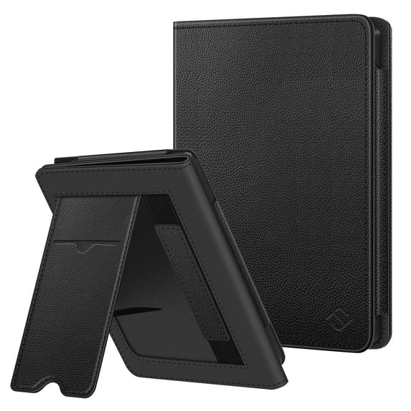 Fintie Case for 6” Kobo Clara 2E eReader - Premium PU Leather Protective Stand Cover Auto Sleep/Wake with Card Slot and Hand Strap, Black