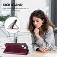 thumbnail image 3 of Allytechgroup for Apple iPhone 13 Case Folio Stand RFID Blocking [Wireless Charging] Magnetic Wallet Cover with Credit Card Holder/Card Cash Pockets/PU Leather & Soft TPU Shockproof Cover, Winered, 3 of 16