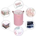 thumbnail image 3 of Paniers à Linge Ronds Pliables Épaissis, Coton (Rose), 3 of 6