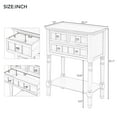 thumbnail image 4 of 23.7 in. Rectangle Wood Console Table with 3 Drawers, 4 of 9