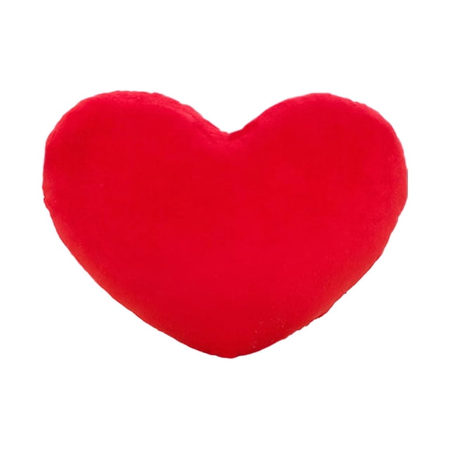 Almohada con forma de corazón de amor, almohada extra suave, almohadas románticas de San Valentín de color rojo, decoración de San Valentín para el co 30 centimetros