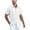 White, variant on COOFANDY Men's Relaxed Fit Button-Up short Shirt with Decorative Stripes - Casual and Office Wear