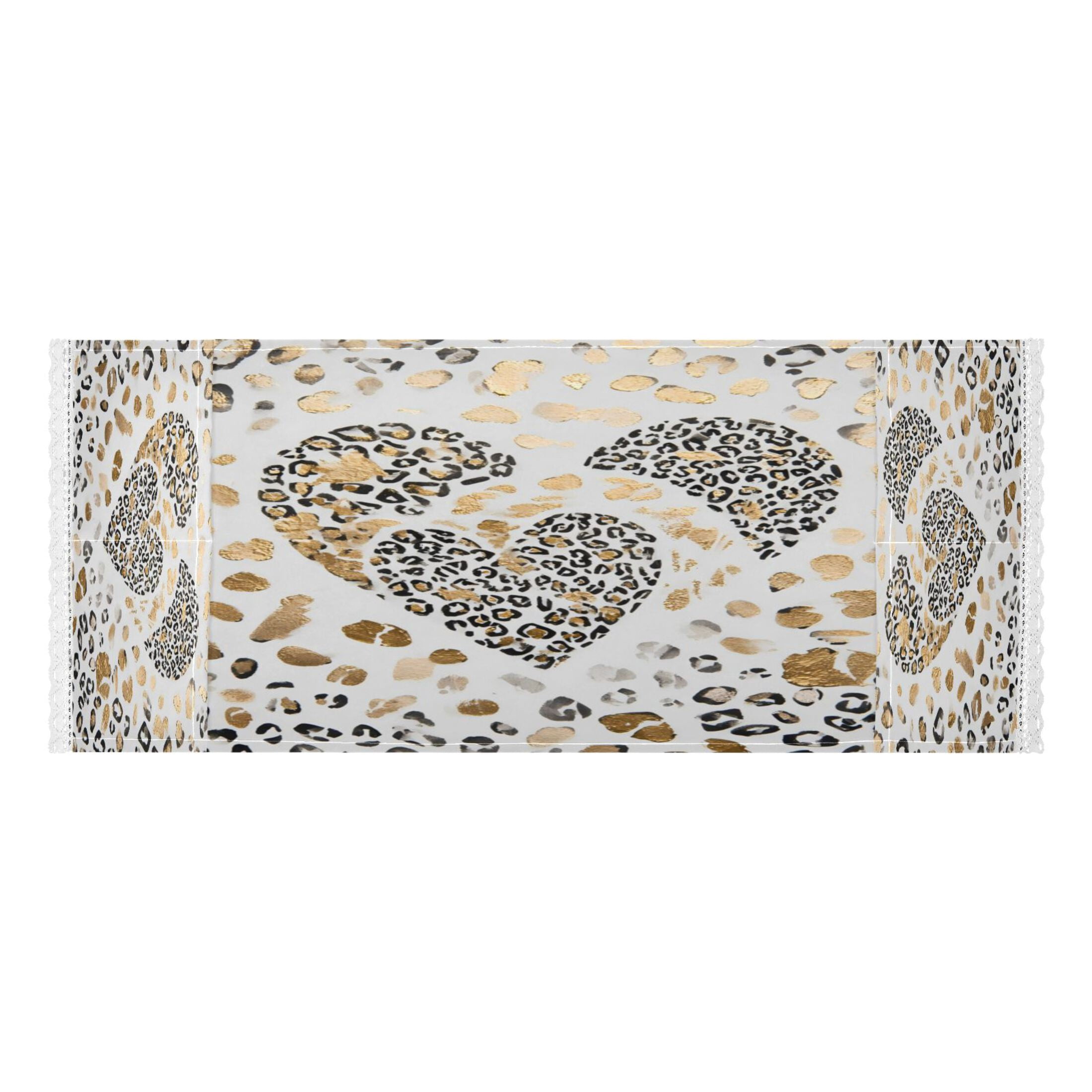 Wobogo Leopard Print Heart Washing Machine Cover Dustproof Washer Dryer Cover Waterproof Laundry Room Decorative Protector