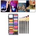 thumbnail image 1 of de pintura de maquillaje con pinceles de pintura Cosplay Cara de Halloween Conjunto de pintura corporal para escenario Suministros Soledad Pintura de cara y cuerpo, 1 of 10