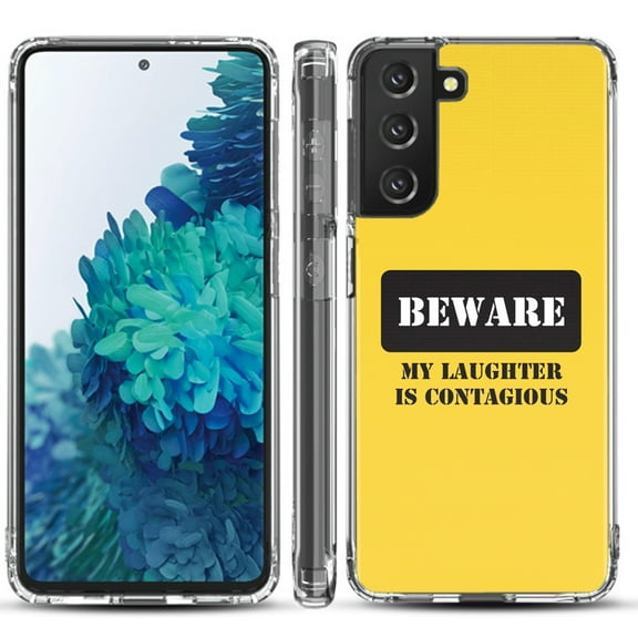 Shockproof Hybrid Bumper Phone Case for Samsung galaxy S21  5G / S21 Plus 5G, by OneToughShield ® - Laughter