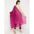 thumbnail image 3 of eloria Woman's Indian Ethnic Chunni, Cotton Blend Pink Dupatta, Stole, Scarf Shawl Wrap, 3 of 3