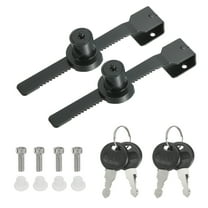 Uxcell Sliding Glass Cabinet Lock,2 Pcs Keyed Alike Showcase Lock No Drill Glass Door Lock for 5-10mm, Black