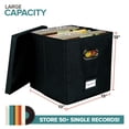 thumbnail image 2 of Caja de almacenamiento de discos de vinilo Stock Your Home para 50 o más de 12 pulgadas, 2 of 7