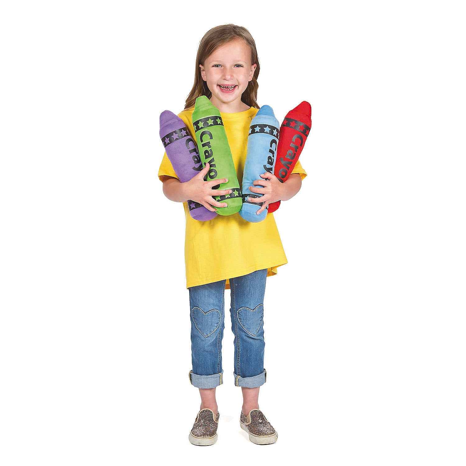 Plush Crayon Assortment - Party Favors - 12 Pieces