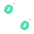 thumbnail image 3 of sweethay Moda punk luminosa que brilla en la oscuridad banda de boda fluorescente Type2 NO2, 3 of 6