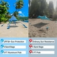 thumbnail image 5 of Topbuy 20 x 20 FT Beach Tent Beach Canopy w/ UPF50+ Sun Protection Carrying Bag & Sand Shovel Aluminum Pole & 6 Ground Stakes Blue, 5 of 9