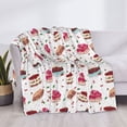 thumbnail image 3 of Yiaed Birthday Cake Print Blanket Throw Blanket Soft Cozy Flannel Blanket for Home Bed Sofa Couch Chair-40"x30", 3 of 6
