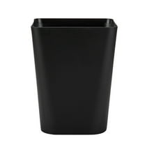 Premium Commercial 1.5-Gallon/6-Quart Small Black Trash Can, Rectangular Plastic Wastebasket for Office, Bedroom & Bathroom - Fits Under Desk, Sink, Cabinet & in Narrow Spaces(Black,7.5x5x9")