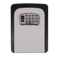 thumbnail image 1 of Caja de seguridad para llaves, caja de seguridad para almacenamiento de llaves con combinación de 4 dígitos, caja fuerte impermeable para llaves de montaje en pared para interiores, exterior, 1 of 5