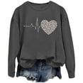 thumbnail image 5 of XIAONU Womens Sweatshirts Retro Heart-Print Round-Neck Pullover Sweatshirt Baggy Peasure Trendy Long Sleeve Hoodless Sweatshirt, 5 of 5