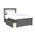 thumbnail image 2 of Leo & Lacey Twin Platform Bed with Footboard and 2 Urban Bed Drawers in Gray, 2 of 6