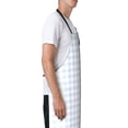 thumbnail image 2 of Goofa Blue Checkboard Printed Waterproof Apron 33" Chef Aprons for Men Heavy Duty Chemical Work Apron Adjustable Bib Apron, 2 of 9